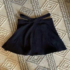 Zara Cut out black mini skirt